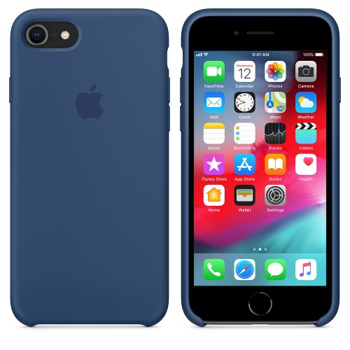 Apple Silicone case iPhone 8/7 Blue Cobalt